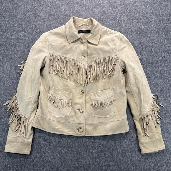 Lauren Ralph Lauren Jackets & Blazers - Ralph Lauren Women's Goat Suede Fringe Jacket-  SIZE 2 Festival Boho